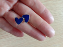 AIOSC藍色愛(ài)心耳環(huán)女絕美氣質(zhì)2024年新款爆款日常百搭簡(jiǎn)約耳飾高級耳釘 藍色愛(ài)心耳釘【一對裝】 曬單實(shí)拍圖
