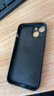 世詠 適用蘋果14手機殼 iphone14保護套鏡頭全包硅膠軟邊防摔超薄簡約時尚皮紋殼男女款 靜謐黑 曬單實拍圖