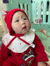 戴維貝拉（DAVE＆BELLA）滿月寶寶衣服初生嬰兒毛衣爬服國風小童連體衣冬裝新年幼童睡衣 中國紅【現(xiàn)貨】 80cm （建議身高73-80cm） 曬單實拍圖