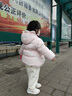 巴拉巴拉嬰兒羽絨服男童冬季女童短款外套花朵造型2024甜美萌208424107233 曬單實(shí)拍圖