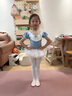 s.lemon兒童舞蹈服女童 春夏娃娃領(lǐng)舞蹈練功服形體演出跳舞服芭蕾體服 淺藍色 120 曬單實(shí)拍圖