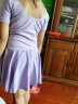三沙（Sansha）芭蕾舞儿童带裙连体服女童短袖练功服舞蹈考级服装Y3554浅紫XL 实拍图