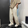 真維斯新中式亞麻褲子男夏季國風(fēng)潮牌大碼寬松闊腿直筒男款古風(fēng)休閑長(cháng)褲 B315-K24069杏色 XL 曬單實(shí)拍圖