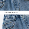 班喜迪女童牛仔褲春秋款2025新款洋氣兒童褲子童裝直筒褲秋裝寶寶休閑褲 藍(lán)色 春秋款 110 cm 曬單實(shí)拍圖