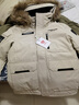 坦博爾小紅書同款情侶羽絨服男女派克貉子毛領(lǐng)連帽戶外工裝外套TF236579 落英米 L (170) 曬單實拍圖