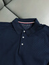 TOMMY HILFIGER【輕奢感】25夏季男絲光棉肌理高級(jí)感商務(wù)修身短袖翻領(lǐng)POLO03809 藏青色DW5 XL （推薦：155-170斤） 曬單實(shí)拍圖