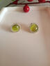 伊燦貓眼石耳釘女2025年新款爆款設計感高級網(wǎng)紅名媛耳環(huán)復古耳飾耳夾 綠色貓眼石耳釘款 曬單實(shí)拍圖