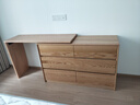 源氏木語(yǔ)臥室斗柜梳妝臺電腦桌一體L型轉角化妝臺日式原木化妝桌 1.2mL桌+1.2m六斗柜 曬單實(shí)拍圖