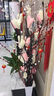 楓麥萱葉脈干花客廳落地假花真干枝插花干花大牡丹居家新房客廳仿真花 白+咖含瓶 曬單實(shí)拍圖