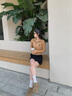Teenie Weenie小熊女裝毛衣開(kāi)衫2025秋新款復(fù)古老錢(qián)翻領(lǐng)拉鏈針織衫 卡其色 S 曬單實(shí)拍圖