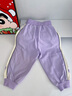 汪汪隊立大功女童褲子春秋款新款春季兒童運動(dòng)褲女寶衛褲女孩休閑褲 紫色 120 曬單實(shí)拍圖