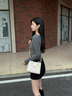 CLEVER KNOCK品牌CK包包女款小眾真皮手提包新款女士單肩斜跨包情人節(jié)七夕禮物 米白色【送女友送閨蜜送老婆】 曬單實(shí)拍圖