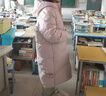 FOX.G羽絨棉服女冬季外套中長款連帽棉衣棉襖高端衣服女裝加厚韓版冬裝 毛領大口袋長款棉服粉色 M 【建議120斤以內】 曬單實拍圖