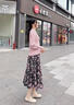 顏域V領(lǐng)條紋針織衫2025新款早春輕熟風(fēng)百搭女士修身氣質(zhì)開衫上衣 粉色 XL 曬單實(shí)拍圖