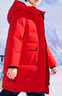 雪中飛童裝男童羽絨服中大童連帽休閑女童中長(cháng)兒童羽絨服紅色150cm 曬單實(shí)拍圖