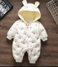 G.DUCKKIDS小黃鴨嬰兒連體衣秋冬初生女寶寶加絨冬裝衣服棉服新生兒哈衣爬服 櫻桃星星加絨爬服 73cm 曬單實(shí)拍圖