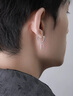 ZIWAILIN純銀耳環(huán)男高級(jí)感痞帥簡約男生耳圈單只小眾設(shè)計(jì)感男士耳釘銀耳墜 銀條耳環(huán)—10mm單只 曬單實(shí)拍圖