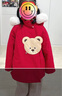 PawinPaw卡通小熊童裝秋冬男女寶精靈帽棉服舒適保暖 Red紅色/20 130 cm 曬單實(shí)拍圖