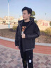 真維斯（Jeanswest）王一博代言棉服男秋冬季新款加厚保暖棉衣外套 黑色 XL （建議120-140斤） 曬單實拍圖