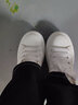 他她（TATA）女鞋新款奶油泡泡厚底鞋子小白鞋透氣休閑增高板鞋 白/灰 35 曬單實(shí)拍圖