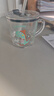 樂(lè )唯詩(shī)玻璃帶刻度牛奶杯兒童吸管水杯喝奶杯泡沖奶粉專(zhuān)用大寶寶早餐杯 卡通吸管杯【恐龍】300ml1只 曬單實(shí)拍圖