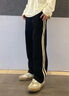 卡賓（CABBEEN）【織帶拼接】男裝LOGO提花運動褲2024秋冬新款寬松休閑衛(wèi)褲潮 駝色25 M 170/48 曬單實拍圖