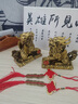 景庫  銅麒麟擺件一對(duì)黃銅鴻運(yùn)財(cái)富麒麟工藝品辦公室客廳玄關(guān)電視柜 高14cm原創(chuàng)鴻運(yùn)財(cái)福公麒麟 曬單實(shí)拍圖