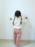 幼歌（YOUGE）【燈芯絨】嬰幼兒春季品口袋小花純色百搭寬松直筒彈力長褲 粉色 （66-90兩用襠） 90 cm 曬單實拍圖