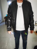 twetybird翠迪鳥(niǎo)秋冬夾棉皮衣皮夾克男真皮皮衣男士棒球服領(lǐng)頭層牛皮外套男 黑色 常規 【精選頭層牛皮】 3XL （165斤-180斤） 曬單實(shí)拍圖