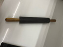 琺寶（staub）硅膠木柄搟面杖家用實(shí)木壓面棍搟面棒搟餃子皮烘焙工具滾軸 硅膠木柄搟面杖 曬單實(shí)拍圖