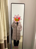 森馬（Semir）陳都靈同款羽絨服女長(cháng)款甜美風(fēng)保暖外套可拆卸大毛領(lǐng)2024年冬新款 橡皮粉（白鴨絨）61214 S 曬單實(shí)拍圖