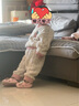 樂(lè )芭鼠兒童睡衣女童家居服套裝秋冬季法蘭絨寶寶衣服小童上衣褲子珊瑚絨 杏色（草莓款） 100碼  建議2-3歲 (身高95左右) 曬單實(shí)拍圖