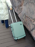 佳希爾新款行李箱一九開(kāi)深倉拉桿箱可擴容防爆拉鏈靜音輪旅行箱 軍綠色【前開(kāi)蓋】【圖示20寸】 20英寸 前開(kāi)+電腦隔層+折疊杯架 曬單實(shí)拍圖