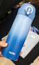 膳魔師（THERMOS）保溫杯膳膳茶春日系列吸管杯大容量杯子帶杯包生日禮物水杯 藍莓汽水【彈蓋】配包袋 400ml 曬單實(shí)拍圖