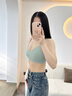 MAIA ACTIVE  云感BRA 細(xì)肩帶健身背心日常休閑美背運(yùn)動(dòng)文胸瑜伽內(nèi)衣上衣女 漩渦綠 M 曬單實(shí)拍圖