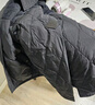 杰克·瓊斯（JACK&JONES）男裝衣服秋冬燈芯絨拼接輕薄羽絨服男短款夾克襯衫式外套男士保暖 E40 黑色 XL 185 曬單實拍圖