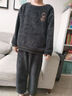 芬騰兒童睡衣男大童南芙泡絨保暖加厚男童睡衣家居服Q9X24790126 曬單實拍圖