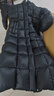 坦博爾【品質(zhì)鵝絨 高充絨量】秋冬羽絨服女長(zhǎng)款過(guò)膝加厚外套女鵝絨服 黑色 S (160) 曬單實(shí)拍圖