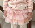 幼歌（YOUGE）嬰幼兒春季新款小兔撞色坑條T恤柔軟親膚舒適打底衫 粉色半裙 (內里含三角爬/短褲) 90 cm 曬單實(shí)拍圖