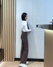 MAIA ACTIVE 云感褲高腰直筒褲9分褲休閑瑜伽運動長褲 51PN06 栗檀棕 S 曬單實拍圖