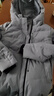 雪中飛中長款羽絨服女冬季媽媽保暖連帽簡約中老年外套9306 霧藍(lán)色 L 曬單實(shí)拍圖