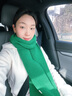 槿城純色針織圍巾女冬季韓版學(xué)生ins風(fēng)高顏值加厚保暖圍脖 HJ331 摩爾斯綠 曬單實(shí)拍圖