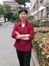 啄木鳥(niǎo)（TUCANO）2025新款媽媽春秋上衣服中老年女裝短袖T恤襯衫喜婆婆婚宴兩件套 酒紅色 2XL （建議100-115斤） 曬單實(shí)拍圖
