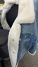 Levi's李維斯冬季女士美式復古保暖休閑寬松毛領藍色牛仔夾克外套 淺藍色 L 曬單實拍圖