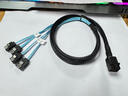 CableCC MiniSAS HD 12GB連接線 SFF-8643轉(zhuǎn)4 SATA LSI陣列線 SFF-8087對(duì)4SATA數(shù)據(jù)連接線1m 曬單實(shí)拍圖