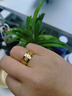 自由說(shuō)可旋轉六字真言戒指男士越南仿沙金經(jīng)文閉口指環(huán)男款食指戒送男友 默認發(fā)9號，其他尺寸備注 曬單實(shí)拍圖