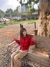 CTOX韓系假兩件元旦穿搭紅色針織衫女開(kāi)衫秋冬感拼接毛衣外套上衣 紅色版 M 建議95-105斤 曬單實(shí)拍圖