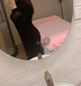 哥弟真的好（GIRDEAR）女裝字母羊毛羊絨針織收腰連衣裙A500216 A500231 黑-加長 L (4) 曬單實拍圖