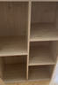 雅美樂雅美樂書架落地簡易書柜帶門原木色臥室書房陽臺飄窗置物小柜子 五格松木色50*80*24cm 曬單實(shí)拍圖