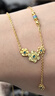 中鑫珠寶寶相花開(kāi)敦煌系列古法琺瑯項鏈足金首飾套鏈流蘇花朵墜子送禮 8.34g 曬單實(shí)拍圖